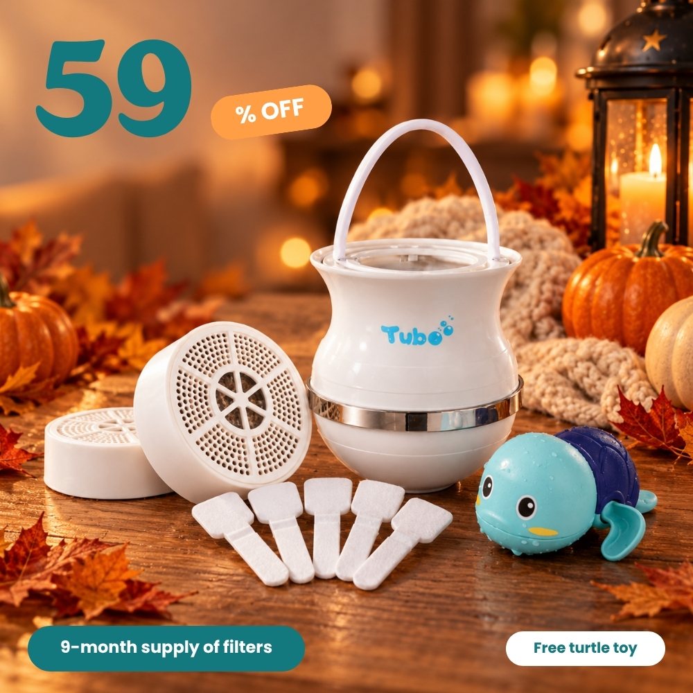 The Everyday Essentials: bath filter, 2 bath refills, clip and free turtle toy