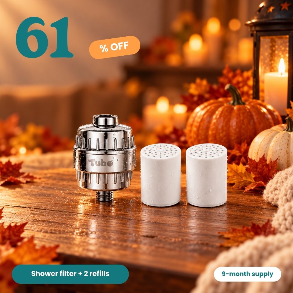 The Fresh Start Pack with Tubo Go: shower filter and 2 refills